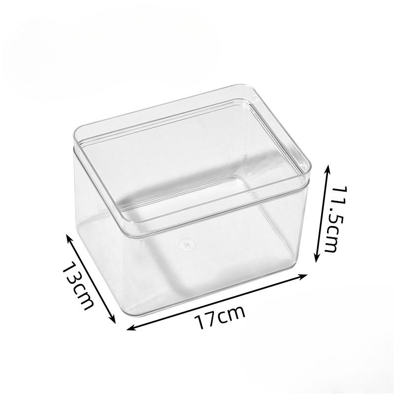 Desktop Storage Box Transparent Dust-proof Covered Organization Box Office Desk, Stationery Desk Small Sundries Box