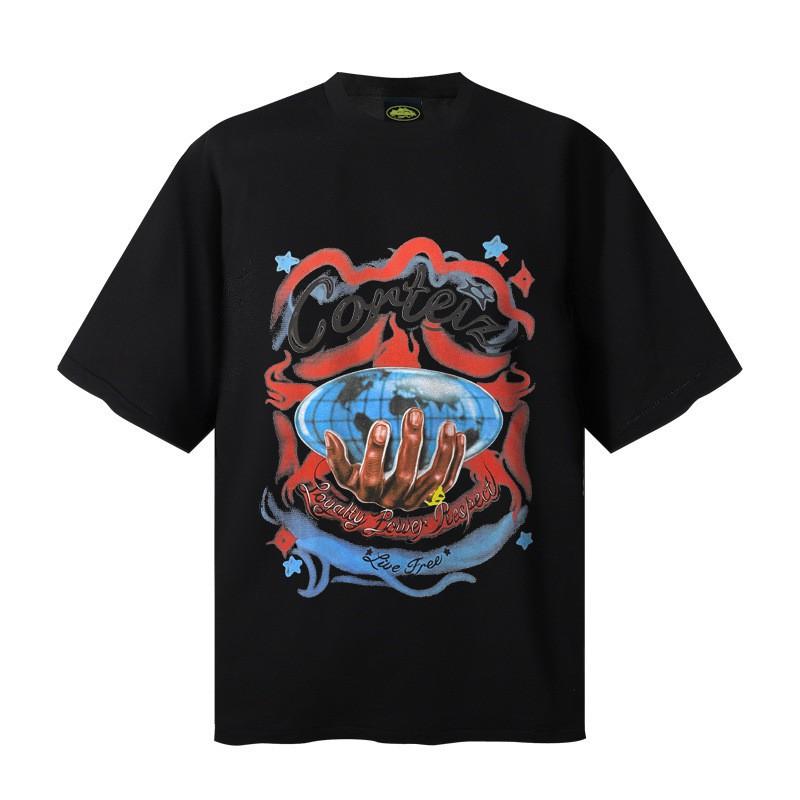 Corteiz Alcatraz Streetwear Heavyweight Cotton Tee Unisex Oversized Fit Casual Short Sleeve