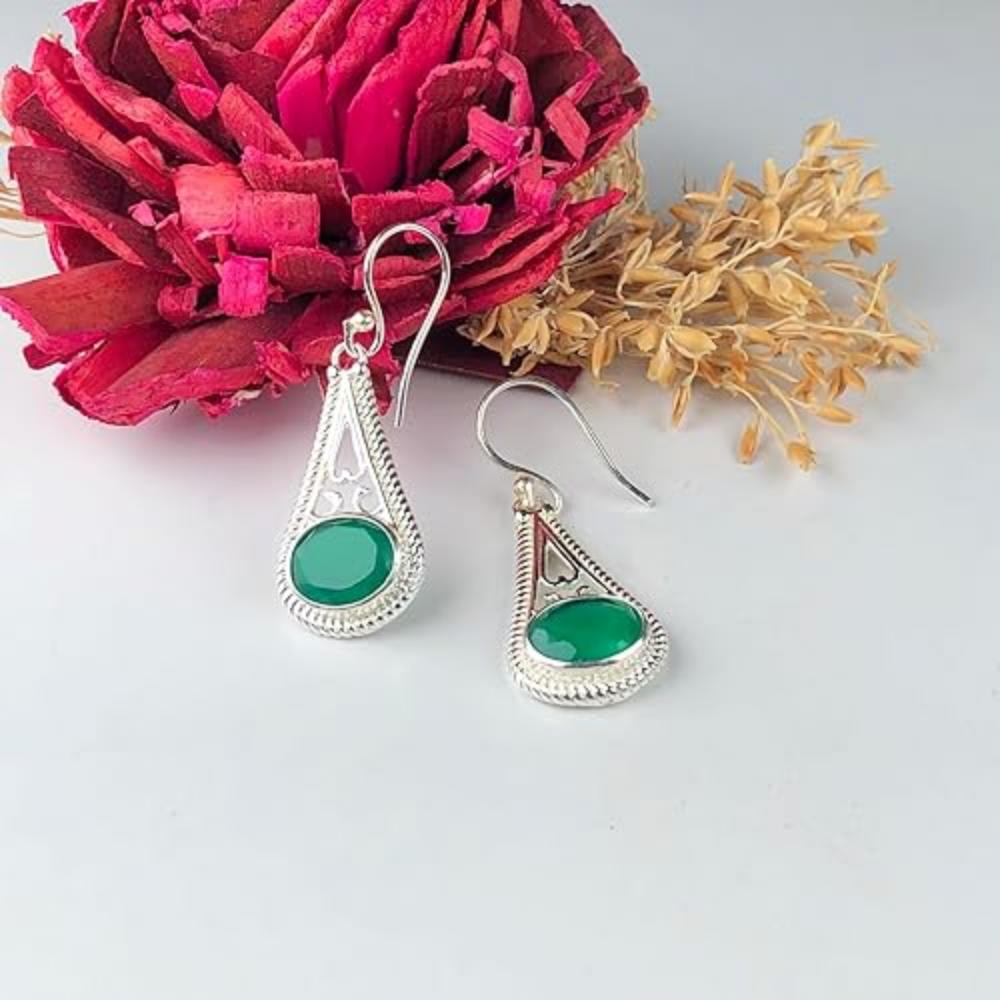 Серьги ручной работы с драгоценными камнями для девочек и женщин для процветания — фото 3