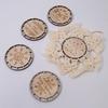 6 Pieces Christmas Macrame Ornaments Crafts Pendants Wooden Crafts for Wedding Boho Decor DIY Crafts Kids Crafts Christmas Tree