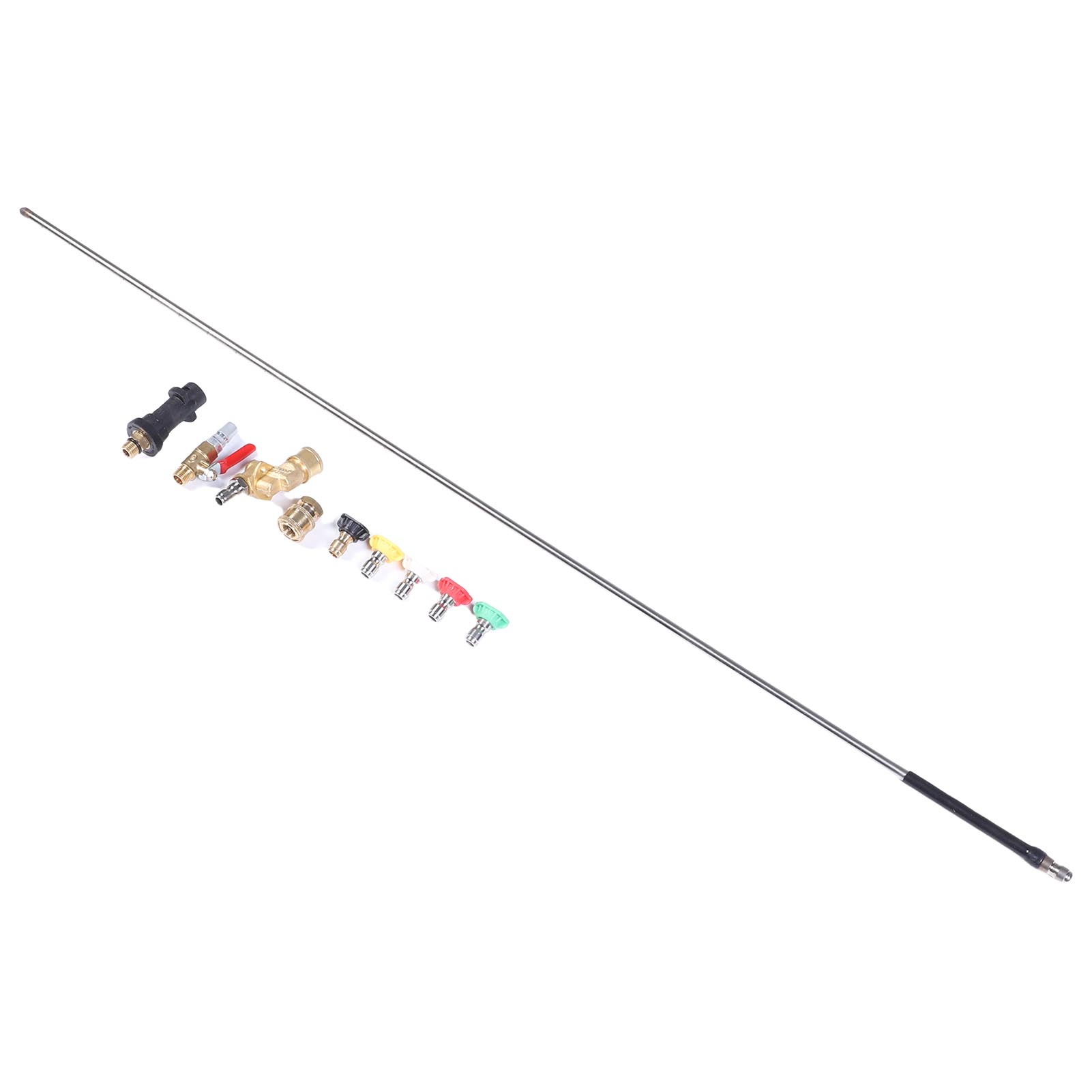 

38in Radiator Cleaner Wand 4500PSI 5 Nozzles Water Air Radiator Cleaning Wand for Trucks Excavators Cars