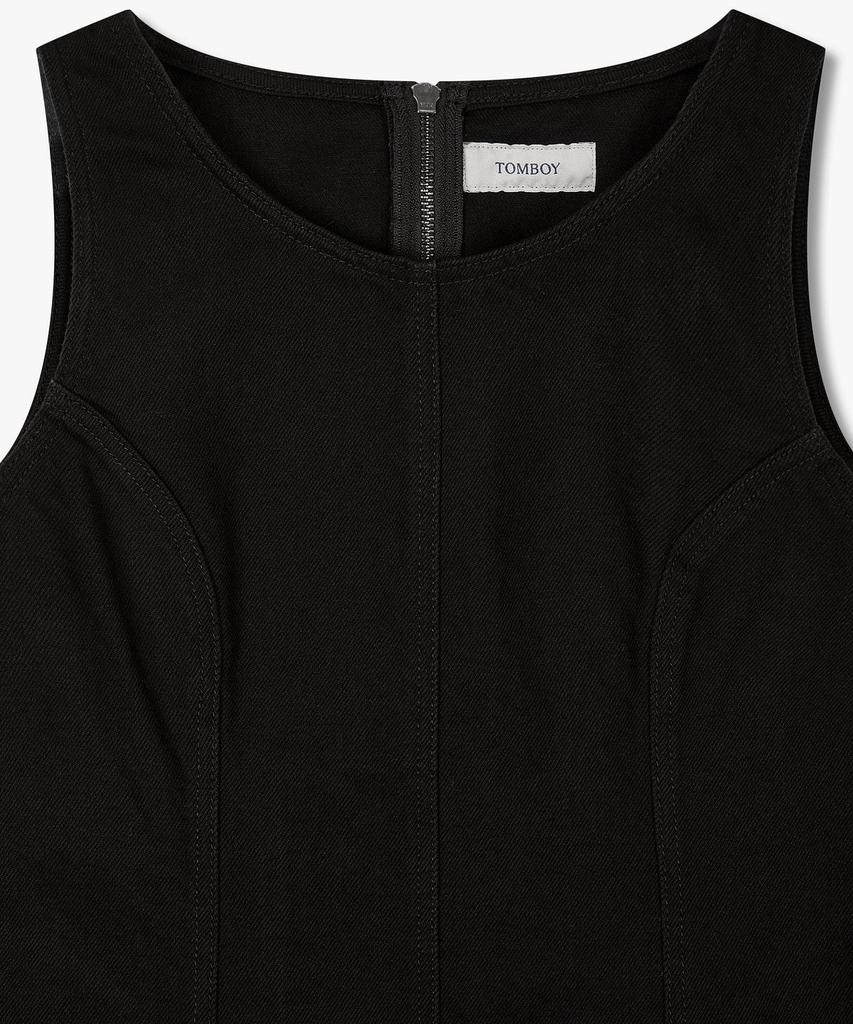 STUDIO TOMBOY Denim Slim Sleeveless Dress_Black 9106241203