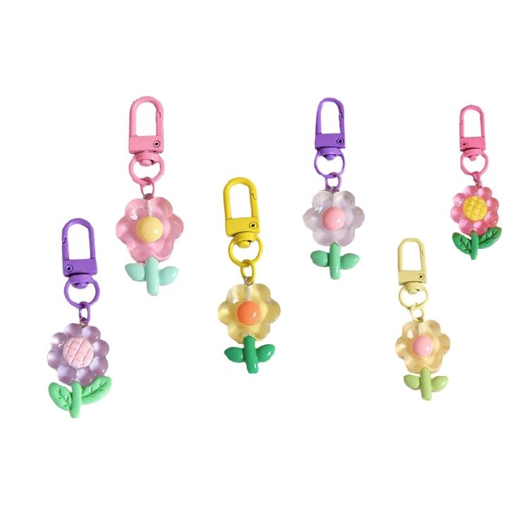 Robuster Harz-Blumen-Schlüsselanhänger Eleganter Klarer Blumen-Schlüsselanhänger Einzigartiger Schlüsselanhänger-Anhänger Perfekt für Naturliebhaber