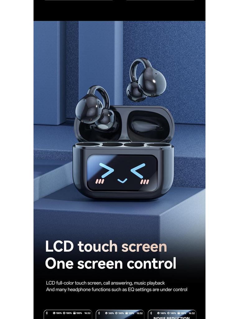 TK Bestseller Clip-on Smart Earbuds: AI Translation, Touchscreen, Bluetooth, True Wireless Sports