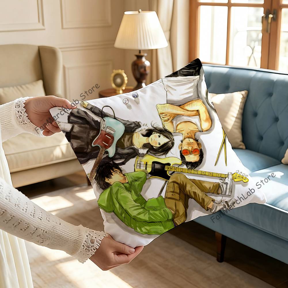 Band LLamp S Pillow Case Plush Fabric Soft Pillowcase Double Sided Print Sofa Cushion Cover Throw