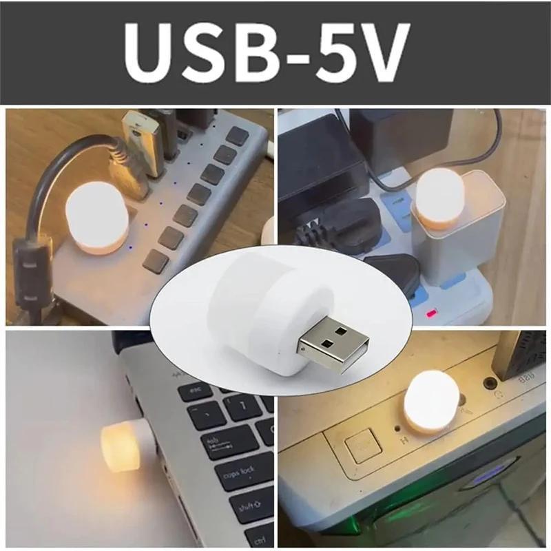 Wholesale USB Night Lights Warm White Eye Protection Mini USB Plug Lighting Portable Computer Mobile Power Charging Lamp Bulbs