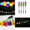 Vlux-009-1 Tulip Solar Led Lawn Light For Garden Decor Yellow Pink Red Purple Blue
