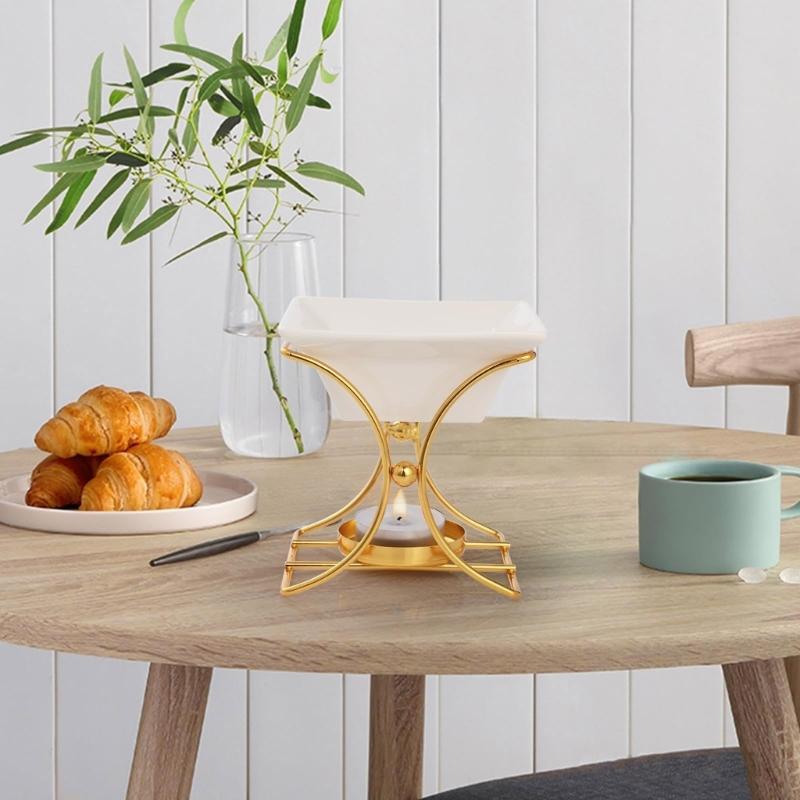 Unique X Shape Ceramic Oil Burners Oil Diffuser Candle Holder for Enhancing Home Ambiances Contemporary Homes Decors