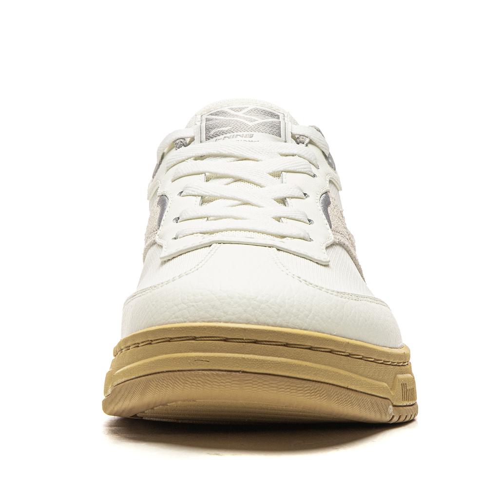 Li Ning Classic Versatile Fashion Thick-Soled Sneakers Unisex Sneakers Champagne-White AGCW041-2