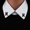 4pcs/set Irregular R Alphabet Brooch Elegant Fashion Men Luxulry Vintage Initial Letter Lapel Pins Brooches Party Shirt Coat Jewelry Accessories Gifts