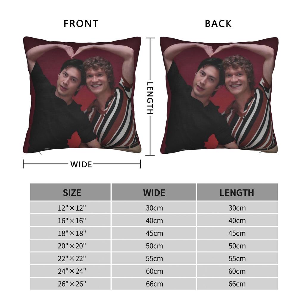 Heated Rivalry Square Pillow Cases Hockey Romance Cushion Covers Creative Zippered Decorative Pillowcase for Sofa 40x40cm