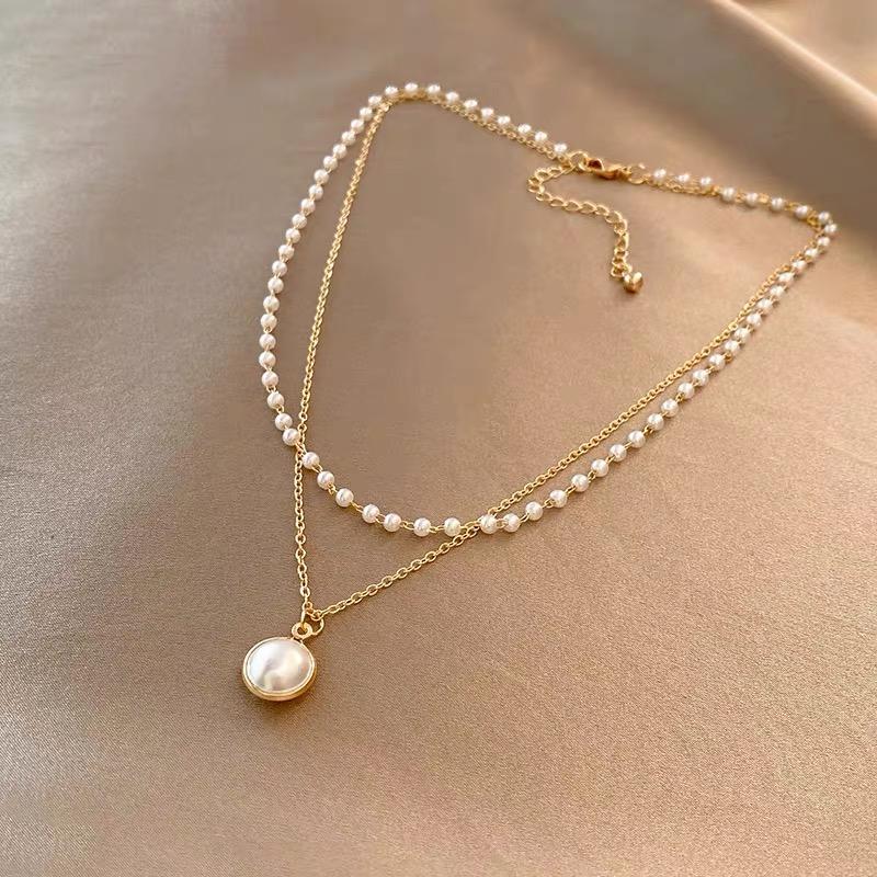 Shining Fake Crystal Pearl Choker Necklace For Girls Elegant Drop Chian Pendant Necklace Fashion Jewelry Gifts