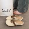 Women's Summer Lazy Slip-On Baotou Half-Slippers, 2026 French Style Flat Soft Sole Sandals.