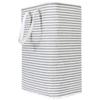 Foldable Cotton Linen Laundry Toy Storage Basket - Waterproof, Large Capacity