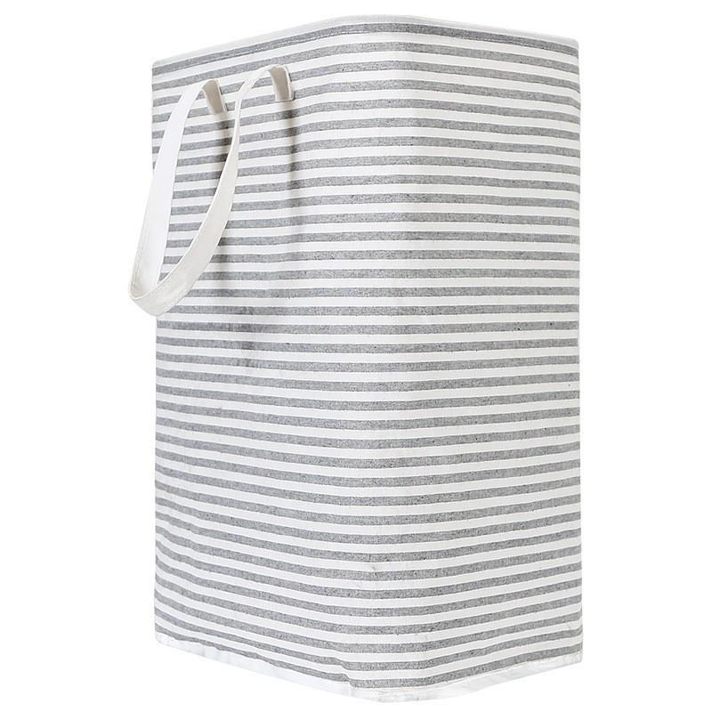 Foldable Cotton Linen Laundry Toy Storage Basket - Waterproof, Large Capacity