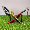 8,6 Zoll Solo Leveling Katana Echte Größe Japanisches Katana Sung Jin-Woo Samurai-Säbel Metall Anime Cosplay Requisite Ninja Messer Schwert Spielzeug