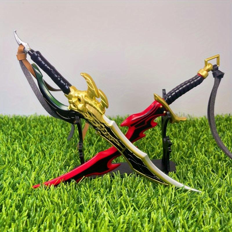 8,6 Zoll Solo Leveling Katana Echte Größe Japanisches Katana Sung Jin-Woo Samurai-Säbel Metall Anime Cosplay Requisite Ninja Messer Schwert Spielzeug