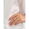 Yhpup Summer Popular Shiny Cubic Zirconia Round Thin Ring Minimalist Stainless Steel Premium Finger Exquisite Jewelry New