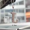 Bling Car Letter Charm Faux Crystal Letter κρεμαστό καθρέφτη αυτοκινήτου Κρεμαστό στολίδι από στρας αλφάβητο για αξεσουάρ Car Tree