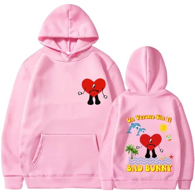 2022 New Bad Bunny Unisex's Women's Printed Hoodie Fashion Street Hip Hop Hoodie Sweatshirt Unisex High Quality Hot Sale Hoodie Unisex