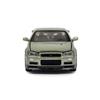 PAUDI MODEL 1/64 Diecast Model Car GT-R R34 Skyline 2000 Nissan V Spec II (Green)