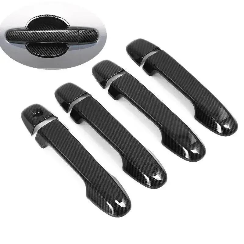 

For Toyota Auris 2013-2017 Glossy Black Carbon Fiber Car Side Door Handle Cover Trim Sticker Styling Accessories carbon handle