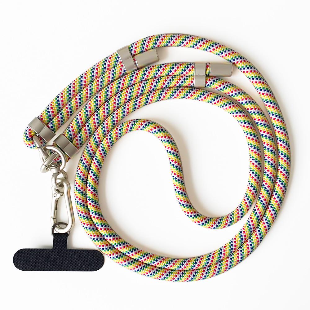 Regulowany 8mm Naszyjnik na telefon komórkowy do noszenia na krzyż - Zewnętrzny pasek zapobiegający zgubieniu w stylowym designie