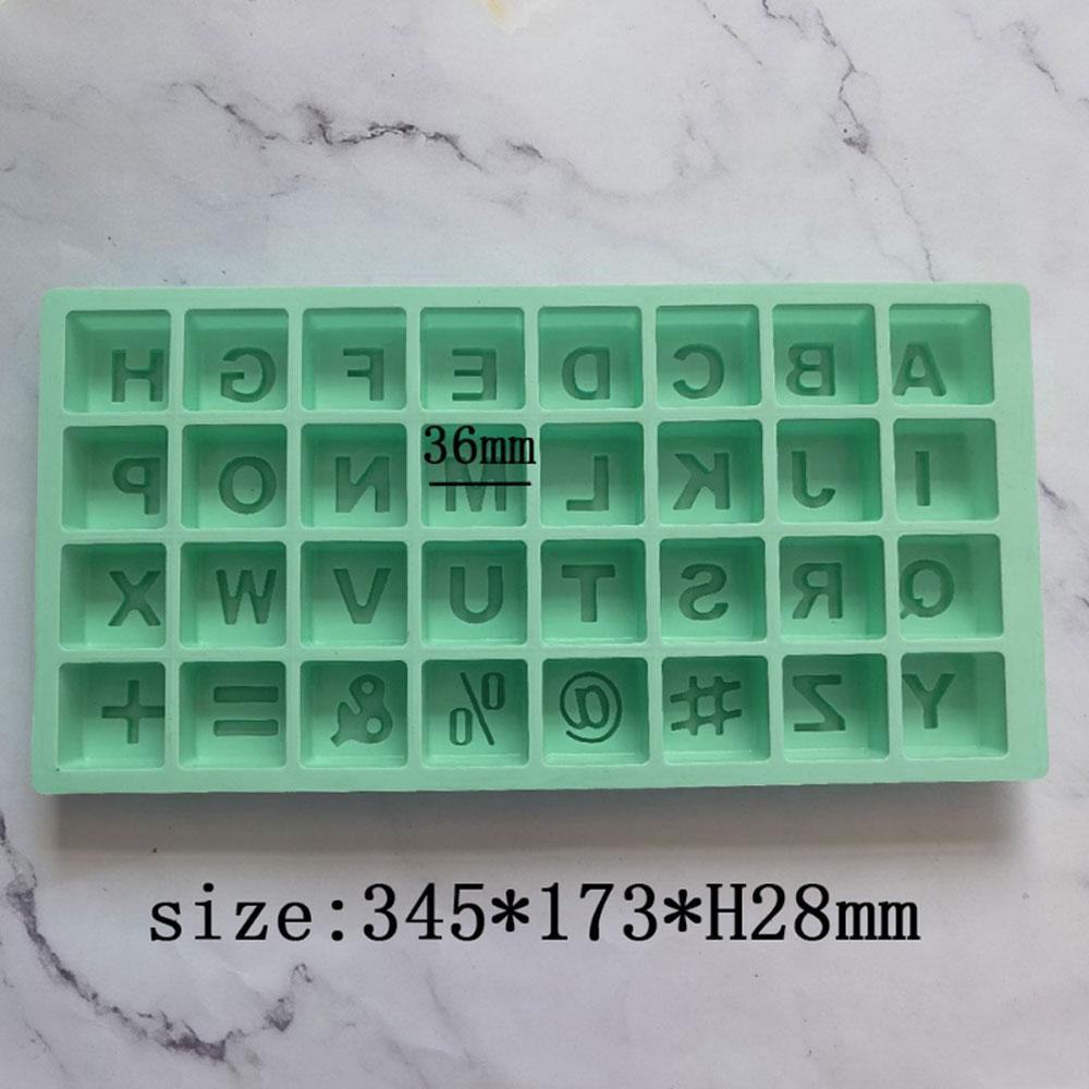 

Английские буквы шоколад силиконовая форма DIY клавиатура помадка конфета кубик льда квадратный мыло свеча выпечка инструмент домашний декор подарки
