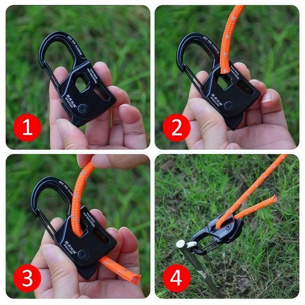Regolatore Auto-bloccante per Corda in Lega di Alluminio 2-10mm Tenditore Telo Tenda Strumento da Esterno