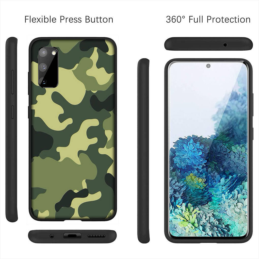 Priekš iPhone 17 16 15 Xiaomi Poco Redmi Note 14 13 12 11 Pro Max Samsung Galaxy S25 S24 S23 OPPO Huawei Armijas raksts Kamo Militārā kamuflāža Telefona vāciņš