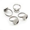 5pcs Stainless Steel 6-14mm Inner Size Craft Ring Cabochons Blank Base Settings Tray DIY Jewelry Making Accessories Supplies