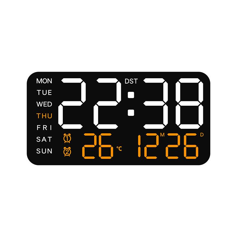 New Frameless Electronic Clock Multi Function Dual Purpose Clock Digital Clock Display Living Room Wall Clock