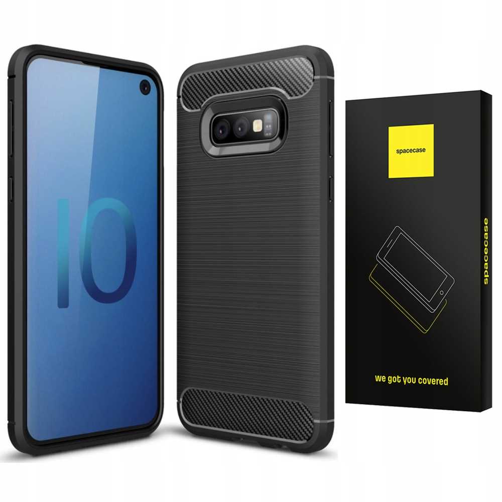 Spacecase Case Carbon Case Voor Samsung Galaxy S10E Zwart