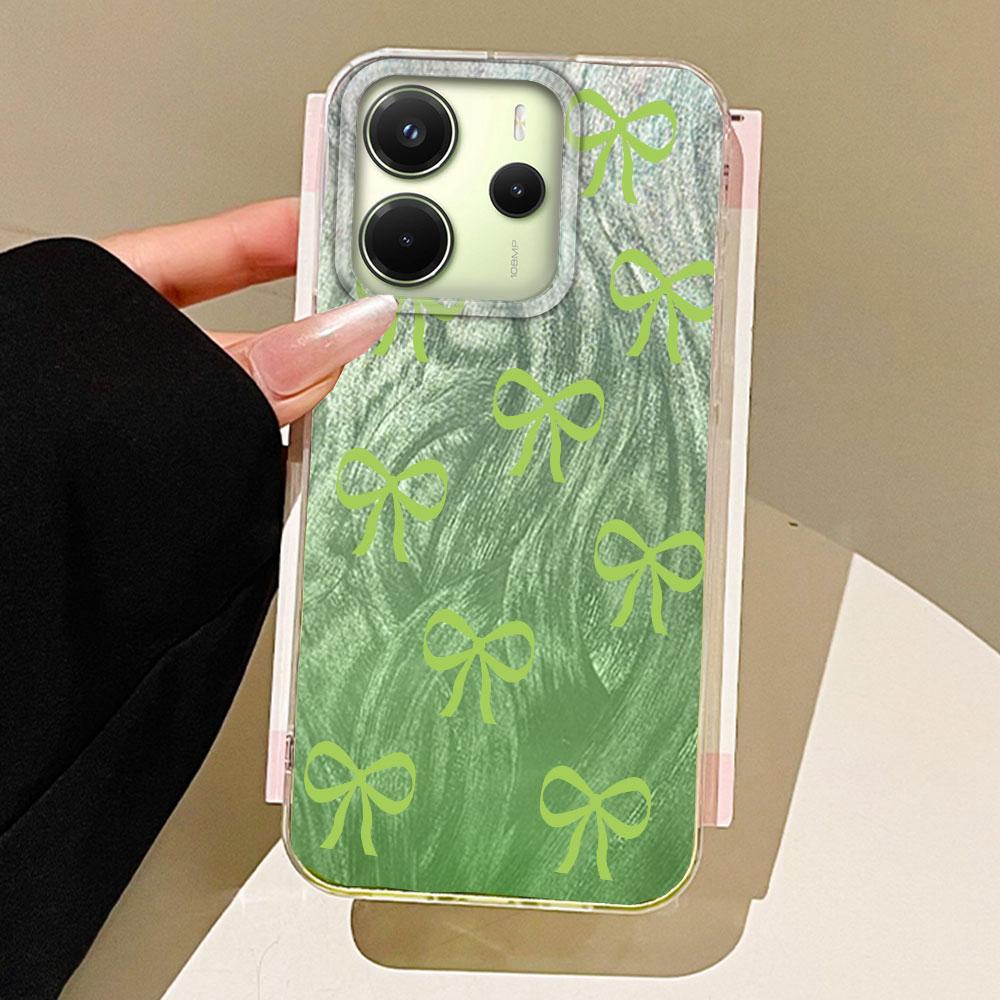 Cherry Bow Multiple Cats Phone Case for Xiaomi Redmi 14C 13C 13T 14T A5 A4 A3 Note 14 13 Pro Poco X5 Shell Silicone Back Cover