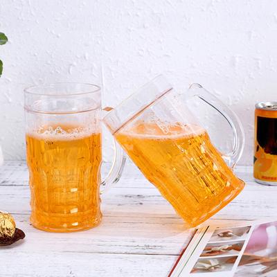 Falsche Biergläser 400ml Doppelschichtig Lustige Biertasse Ornament Streich-Design Plastik Falsche Doppel-Bierkrüge mit Henkeln