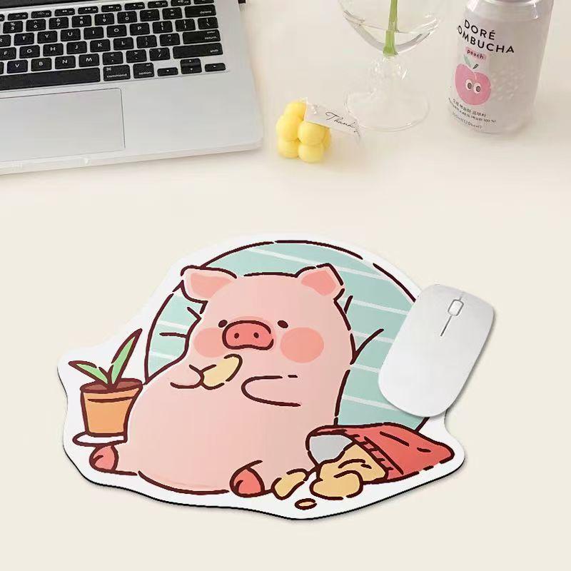LuLu Pig Alien Laptop Mouse Pad - Small, Non-slip, Wear-resistant, Easy-to-clean Desk Mat.