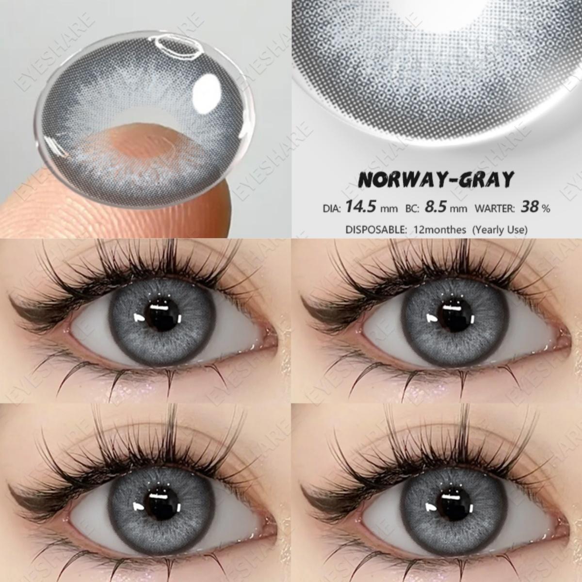 

Цветные контактные линзы EYESHARE, сапфировые линзы для очков, небесно-голубые контактные линзы, коричневые линзы, серые контактные линзы натурального цвета, 1 пара 0