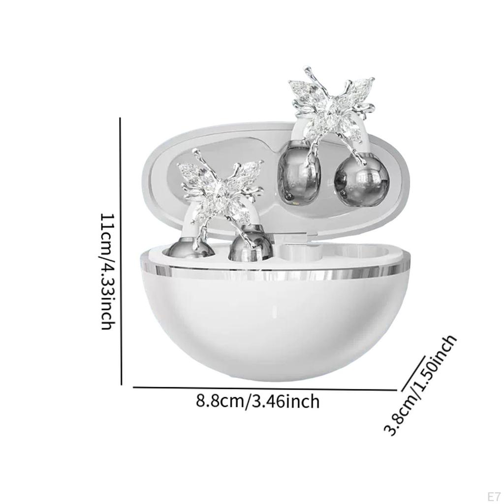 Słuchawki otwarte na ucho, klipsowe słuchawki douszne z kolczykami w kształcie kokardki, etui ładujące do sportu