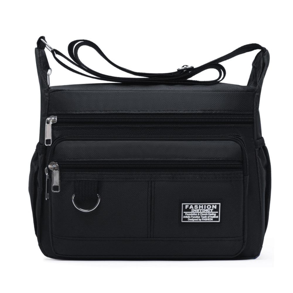 

Мужская деловая сумка с несколькими карманами, большая вместимость, сумка из ткани Оксфорд, повседневная мужская наплечная сумка, мужская чёрный