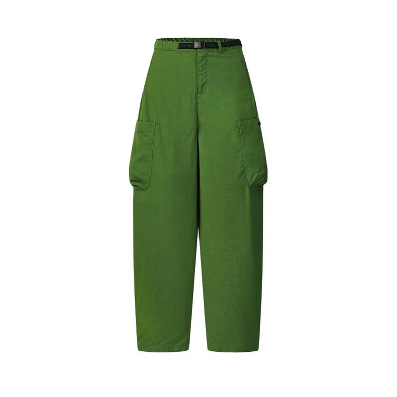 FILA Explore Fashionable Personality Trendy Minimalist Sports Casual Outdoor Versatile Comfortable Loose Woven Cargo Pants Women bottoms A11W617808FKK