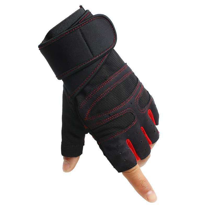 Halbfinger Radhandschuhe Fahrrad Motorradfahrer Handschuhe Fitnessstudio Training Fitness Gewichtheben Sporthandschuh ohne Finger Damen Herren Sporthandschuh