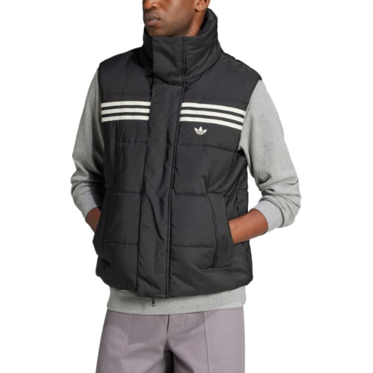 adidas Originals 70S Gewatteerd Gilet Heren Gilets Zwart JN9555