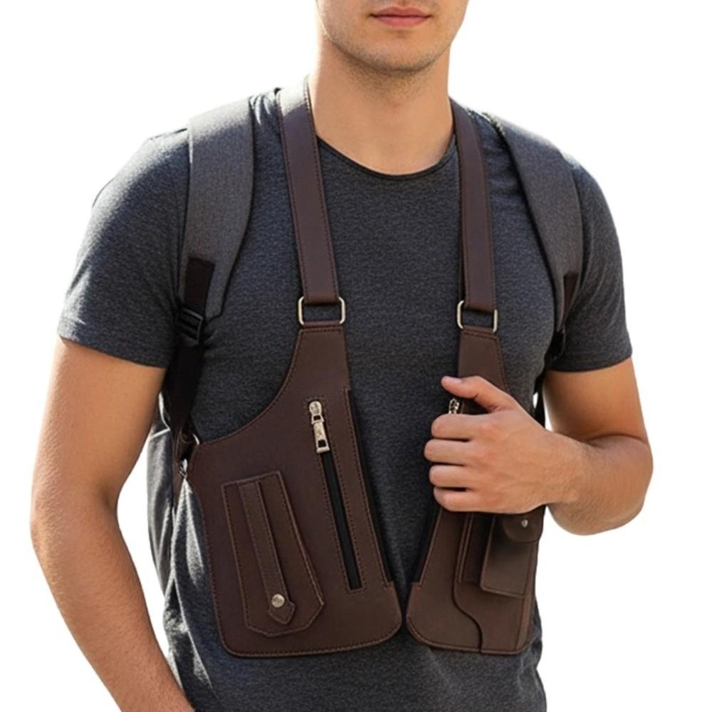 Adjustable Strap Anti-Theft Underarm Bag Vintage Underarm Strap Wallet Pocket Daily Use