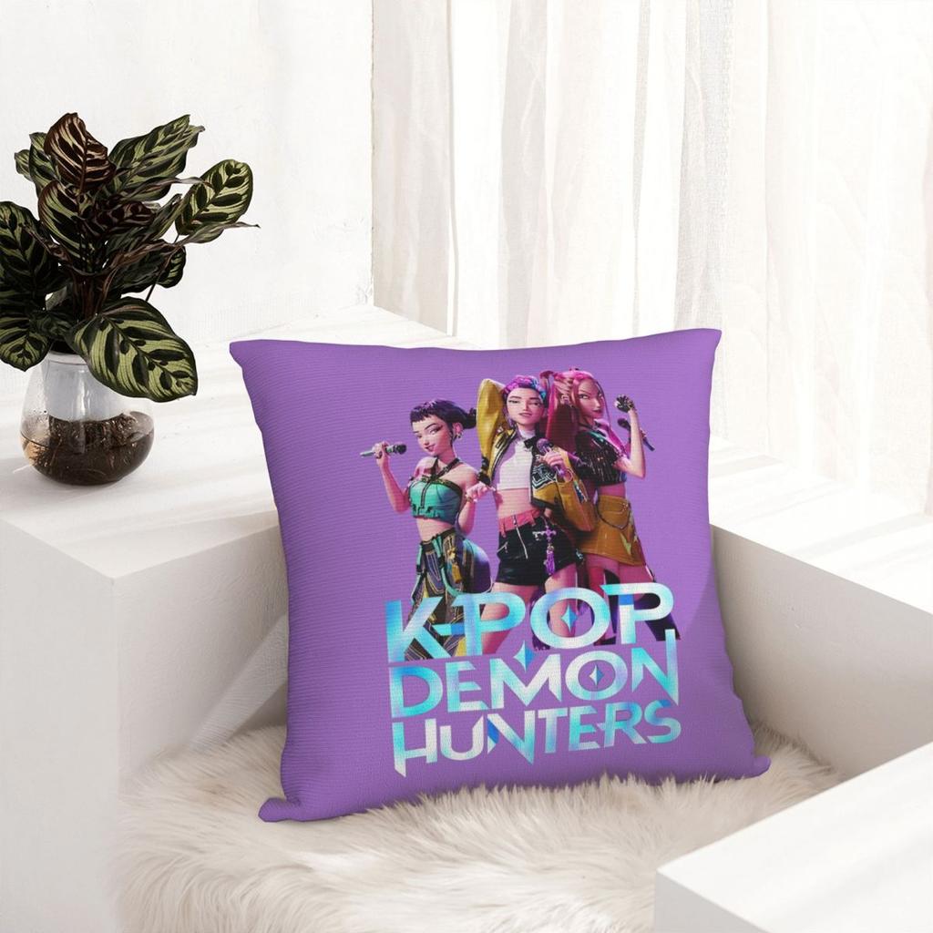 Huntrix Quadratischer Kissenbezug Dekokissen Kpop Dämonenjäger 45*45Cm Kissenbezüge