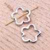 20pcs 16x16mm Flower Charm Beads Antique Silver Bronze Color Flower Charm Spacer Beads Flower Spacer Beads Charm