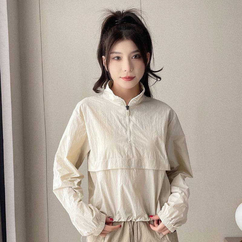Women's Summer 2024 Running Sportswear Set: Outdoor Hiking Windbreaker & Cargo Pants
