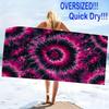 Tie-Dye Print Beach Towel, Large Soft Quick Dry Towel for Beach Camping Swimming