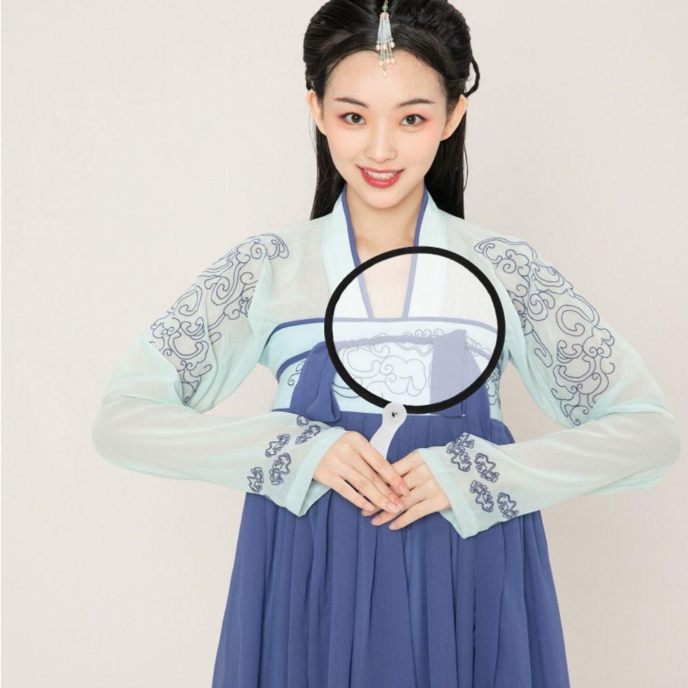 Simple Foldable Round Fans Mini Decorative Fan Performance Fan Blank Fan Summer
