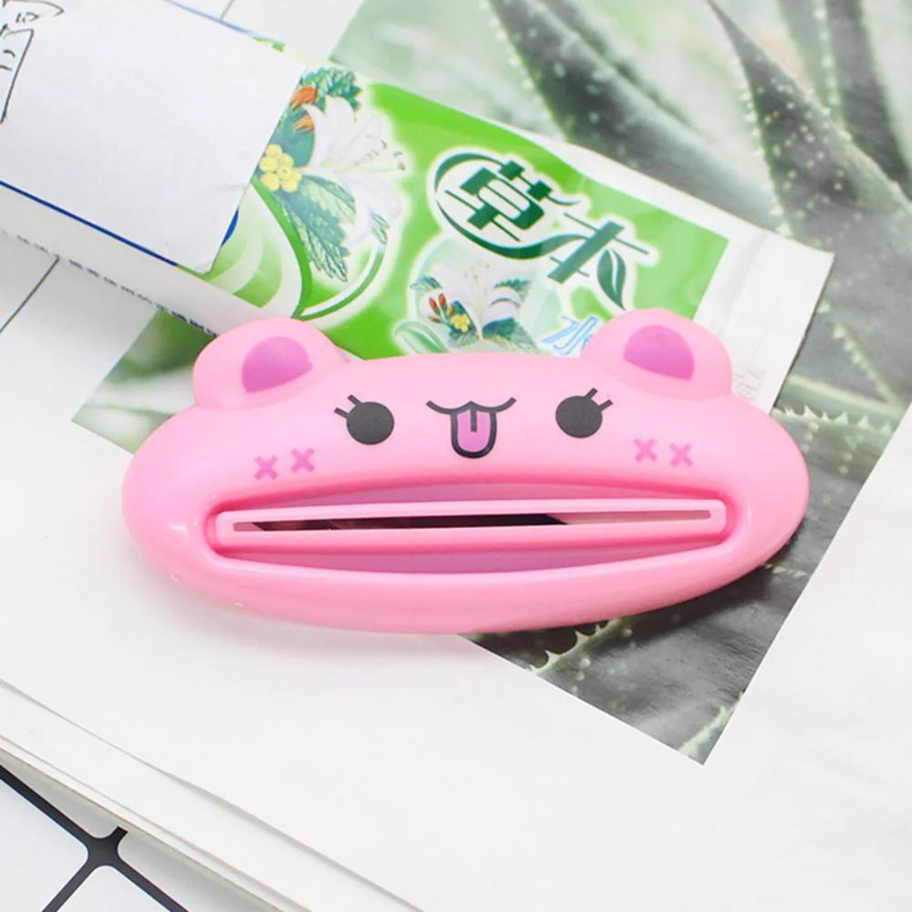 

1 шт., пластиковый тюбик для выдавливания зубной пасты, простой дозатор, держатель на роликах, принадлежности для ванной комнаты, аксессуары для чистки зубов