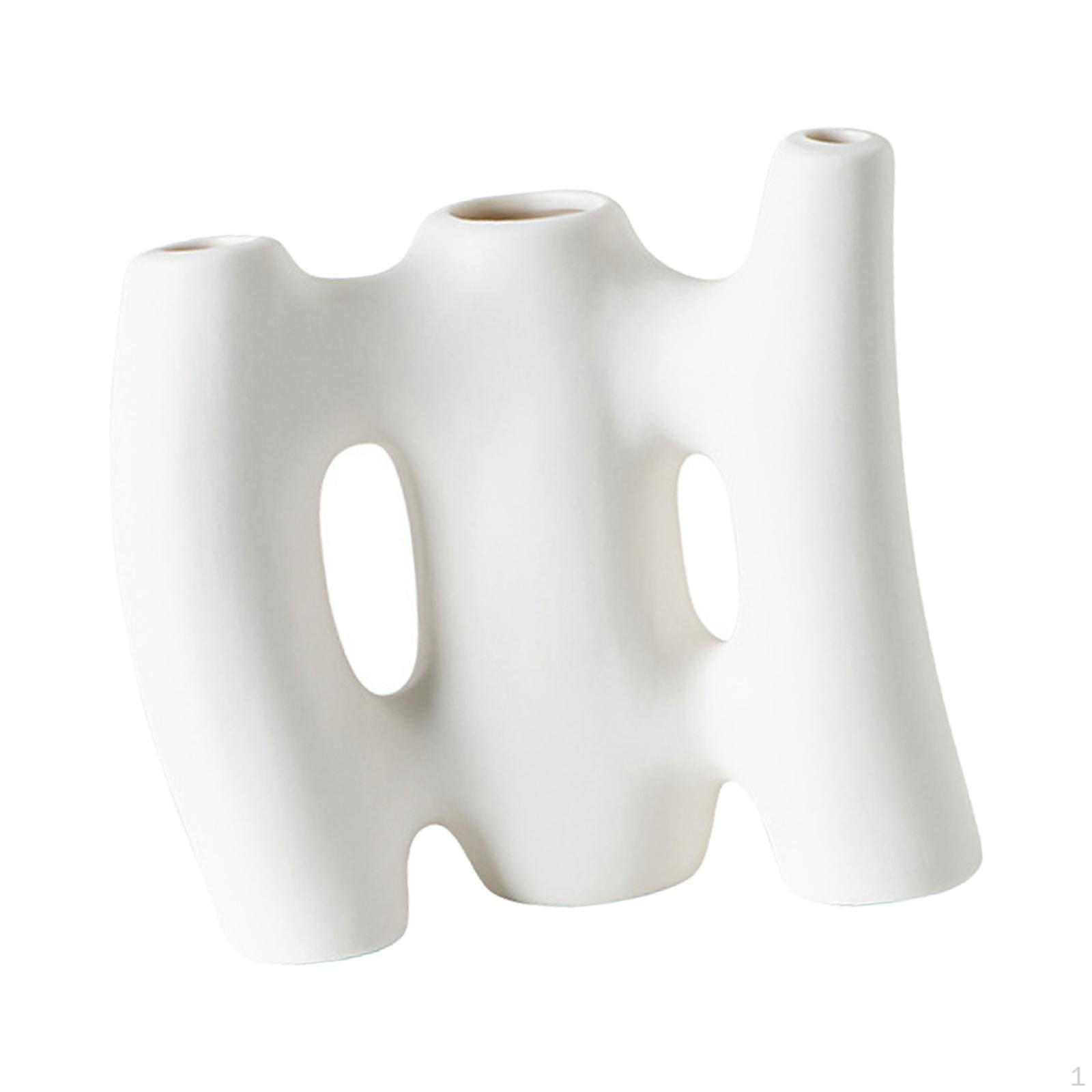 

Керамическая ваза для цветов, фотореквизит, геометрическая абстрактная ваза, декор для полок 16.2cmx15cm